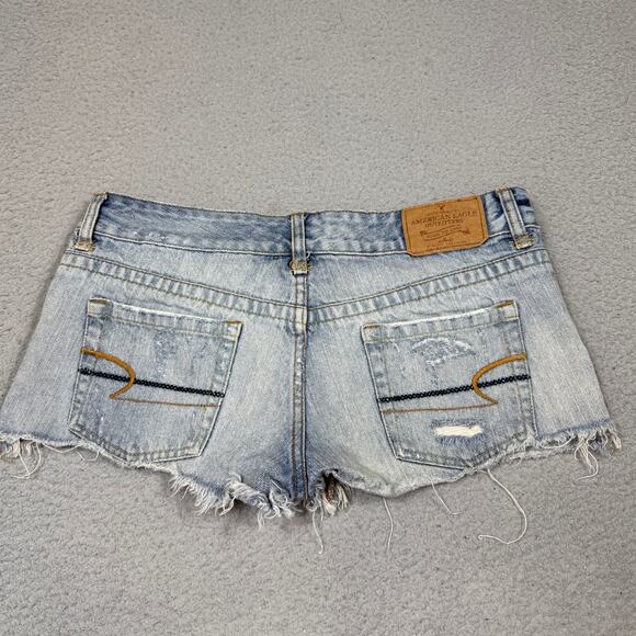 American Eagle Womens Size 4 Cut Off Denim Distressed Shorts - Picture 2 of 10